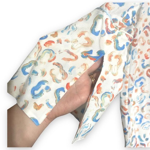 ROBERT GRAHAM BRENNA LEOPARD PRINTED SILK SHIRT DRESS M NWT RETAIL $398 - Picture 11 of 14